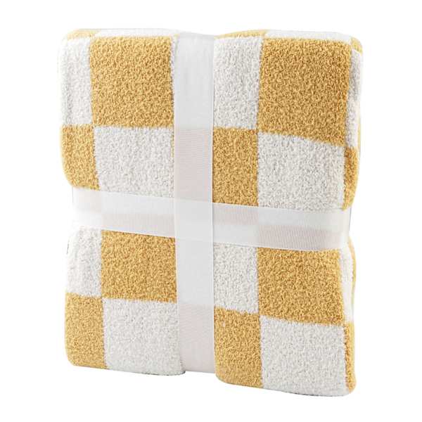 Yellow checkered blanket outlet