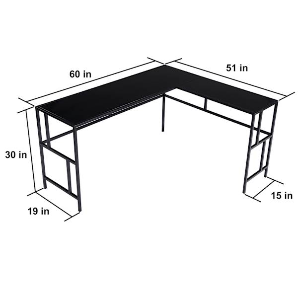 Crosby St. Brooklyn Metal Desk, Black