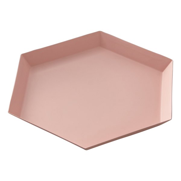Pink Metal Tray, 8"