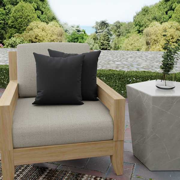 Oversize outdoor pillows top