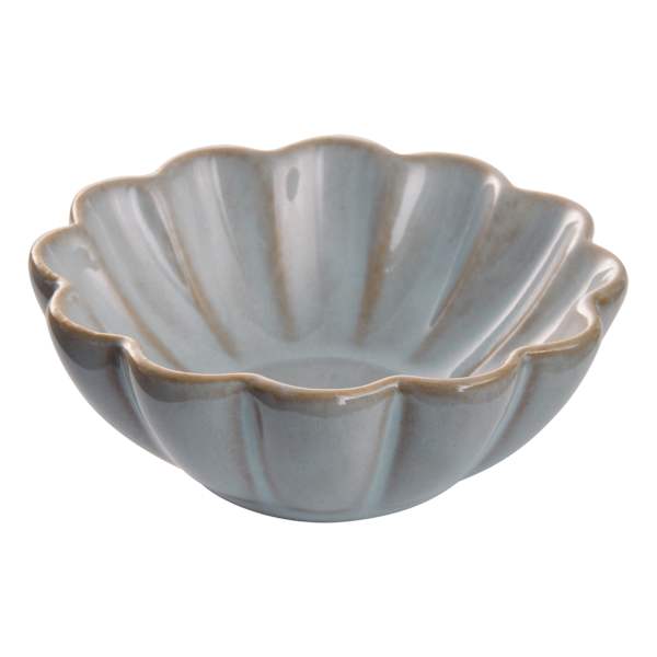 Honeybloom White Ceramic Flower Trinket Bowl, 4x2