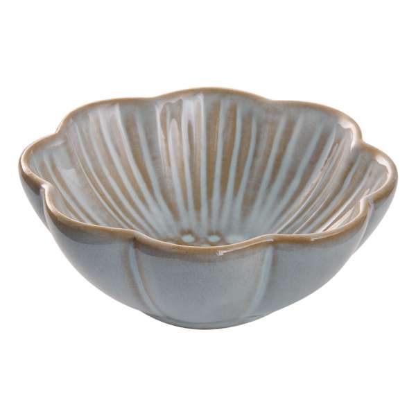 White Ceramic Flower Trinket Bowl, 4x2
