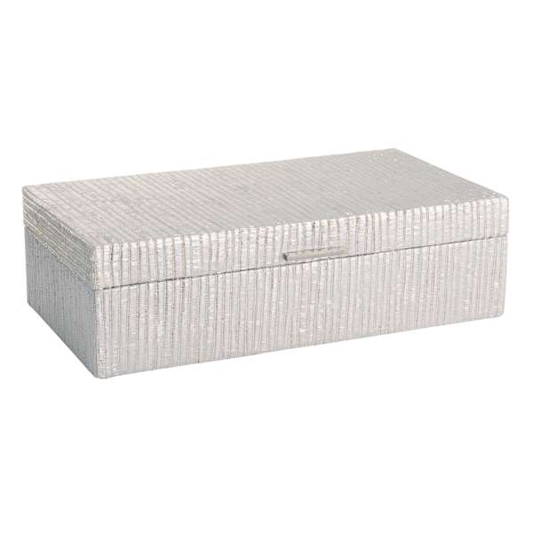 Laila Ali Metallic Seagrass Decorative Box, Large