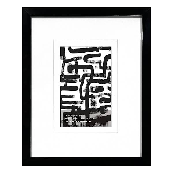 Black Double Matted Wall Frame, 8x10