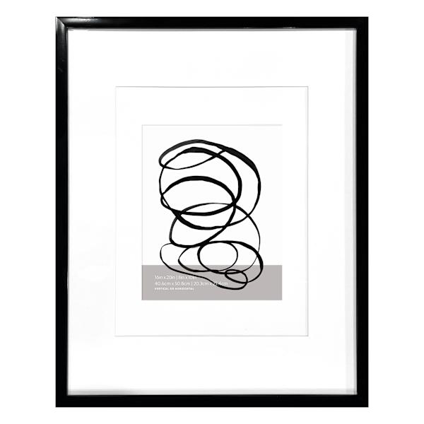 Black Double Mat Wall Frame, 16x20