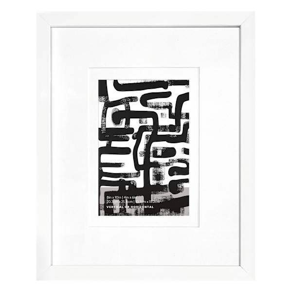 White Double Matted Wall Frame, 8x10