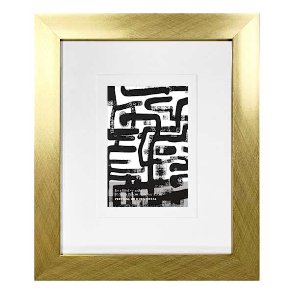 Gold Double Mat Wide Wall Frame, 8x10