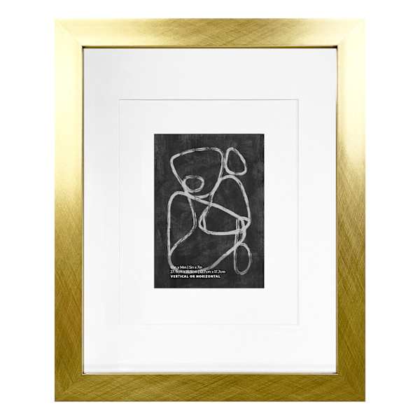Gold Double Mat Wide Wall Frame, 11x14