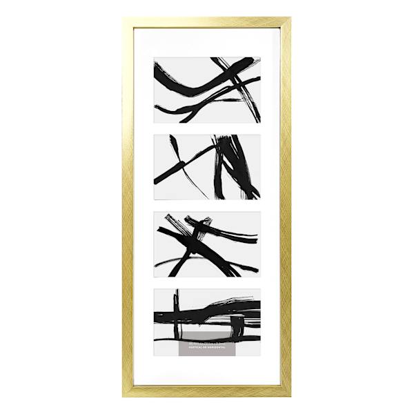 4-Opening Gold Collage Picture Frame, 8x20