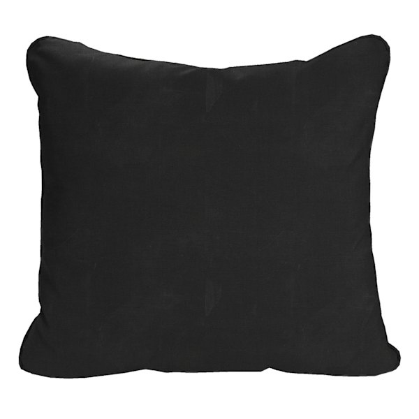 Black Canvas Corded Outdoor Back Cushion
