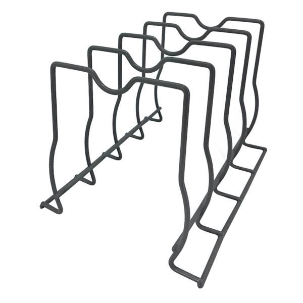 Grey 4-Slot Bakeware & Lid Storage Rack