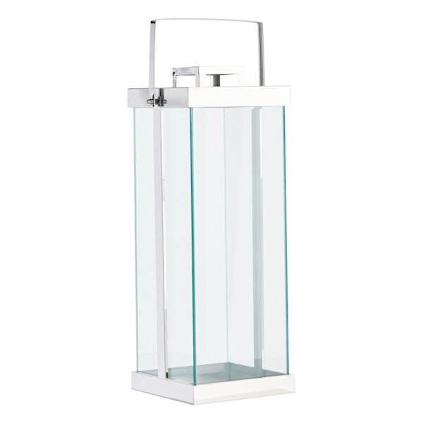 Laila Ali Metal & Glass Lantern, 19"