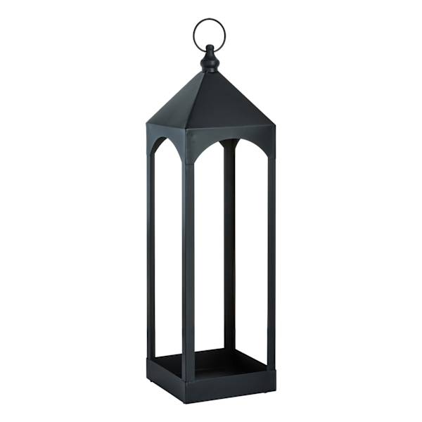 Found & Fable Oversized Black Metal Floor Lantern, Medium