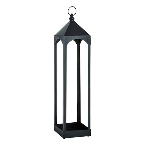Found & Fable Oversized Black Metal Floor Lantern, Large
