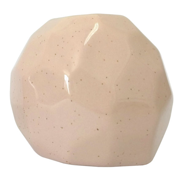 Pink Speckled Ceramic Bud Vase, 4"