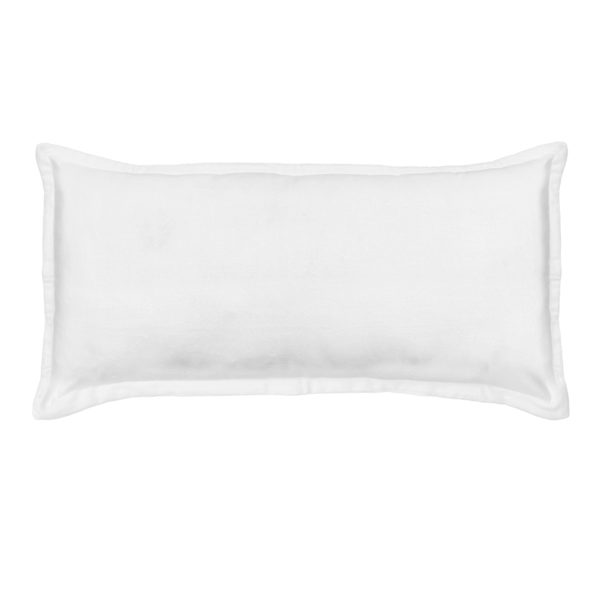 Providence White Cotton Velvet Throw Pillow, 14x36
