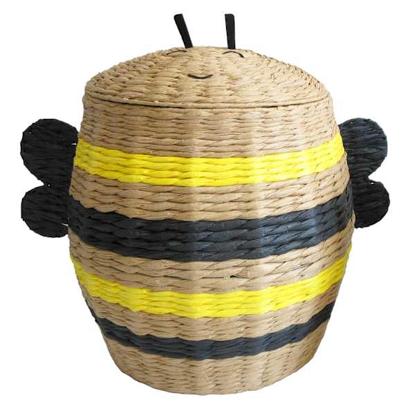 Tiny Dreamers Bee Laundry Hamper with Lid, Large