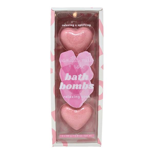 Brompton & Langley 3-Piece Heart Bath Bomb Set