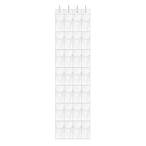 28-Pocket Clear Over The Door Shoe Closet Organizer
