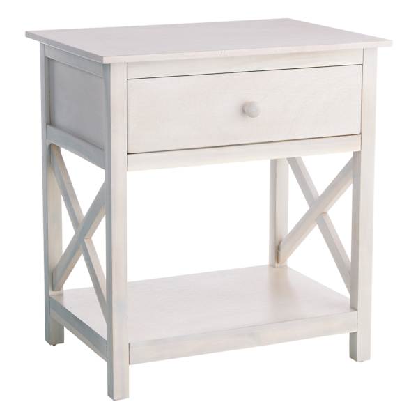 Providence Xavier 1-Drawer Table, White