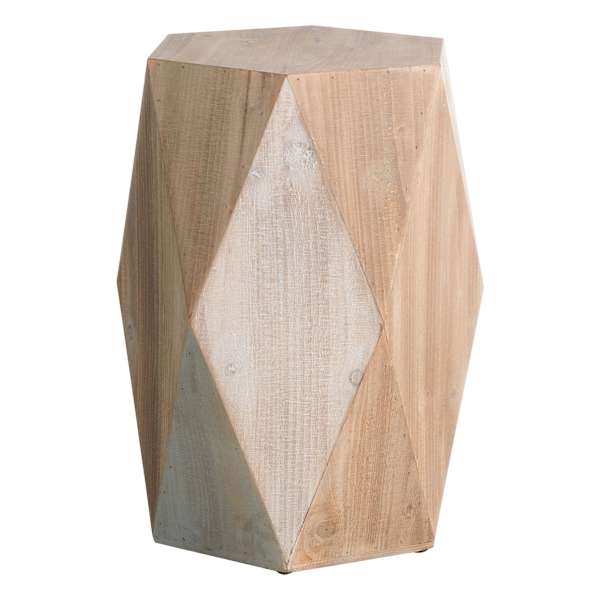 Found & Fable Hexagon Wood Accent Table