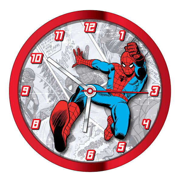 Spiderman Red Round Wall Clock, 10"