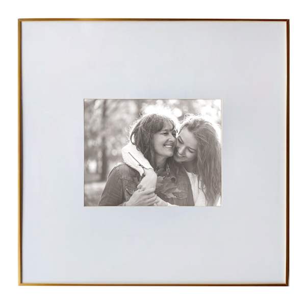 18x18 Matted to 8x10 Frame, Gold