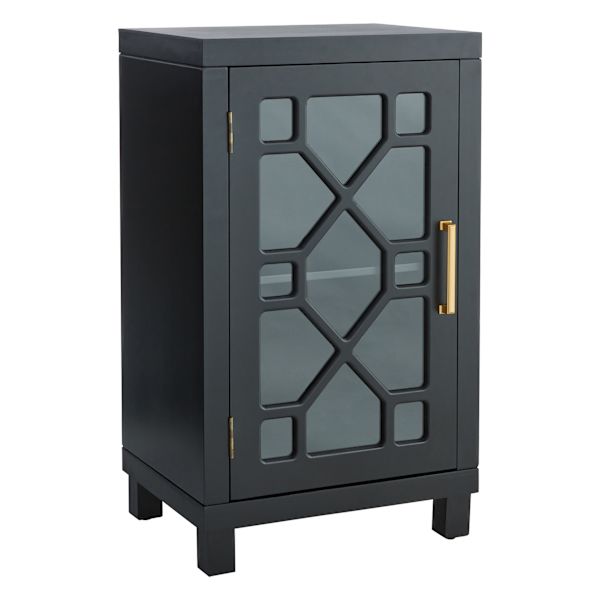 Providence Merrick 1-Door Cabinet, Black