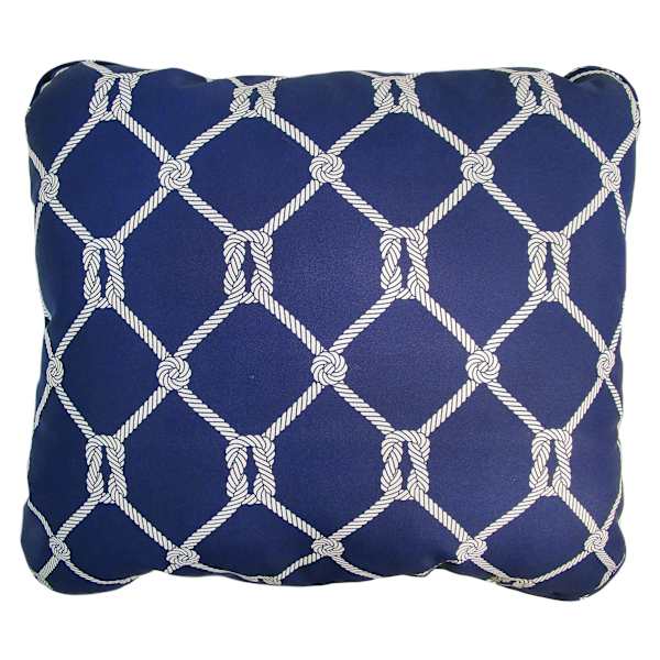 Providence Navy Blue Rope Lattice Outdoor Back Cushion
