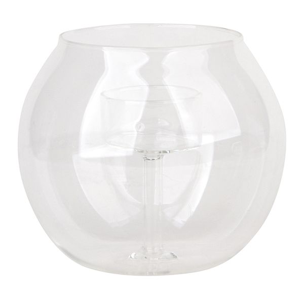 Glass Tealight Candle Holder, 4"