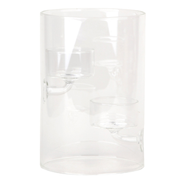Glass Tealight Candle Holder, 6"