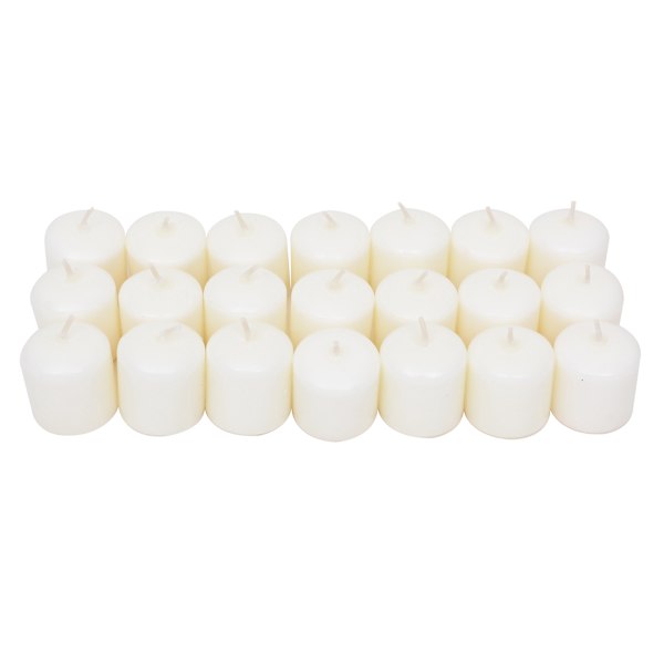 21-Pack Ivory Unscented Votive Candles