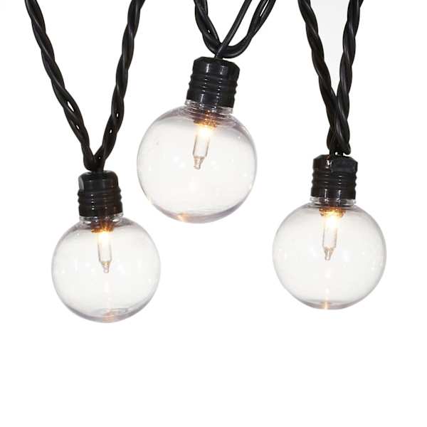 40-Count G40 Clear Globe String Lights with Black Wire