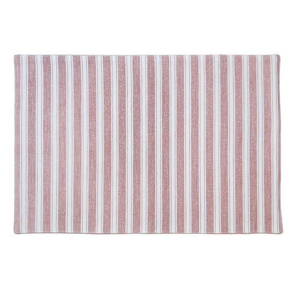 Honeybloom Set of 4 Pink Striped Placemats