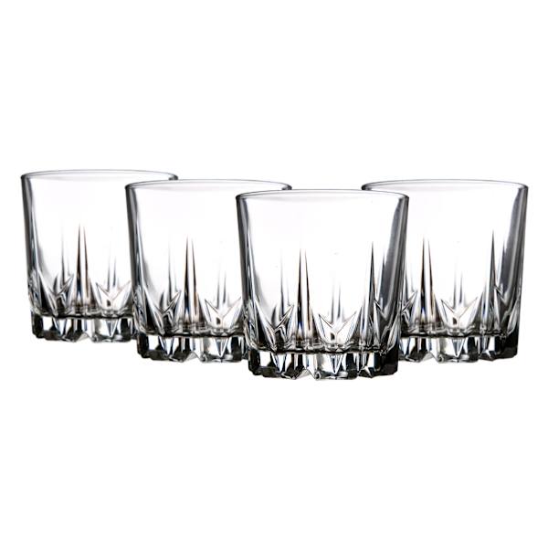 Set of 4 Diamante Double Old Fashioned Glasses, 13oz