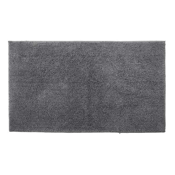 Essential Cut Pile Dark Grey Bath Rug, 20x34