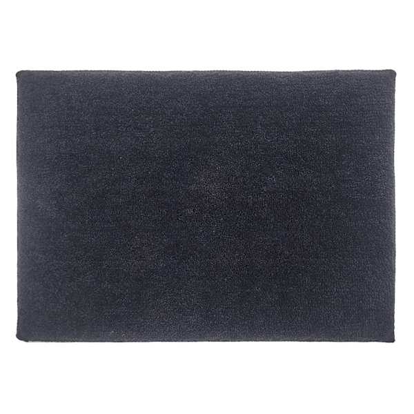 Essential Cut Pile Black Bath Rug, 17x24