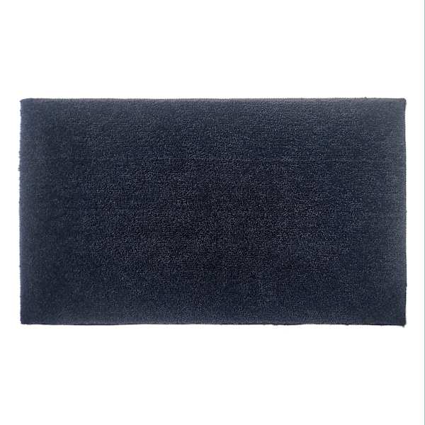 Essential Cut Pile Black Bath Rug, 20x34