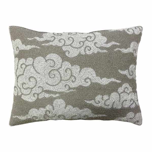 Found & Fable Cloud Beaded Throw Pillow, 12x16
