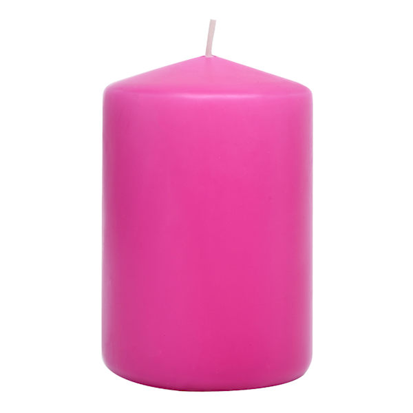 Pink Unscented Overdip Pillar Candle, 2.8x4