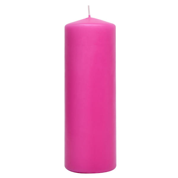Pink Unscented Overdip Pillar Candle, 2.8x8