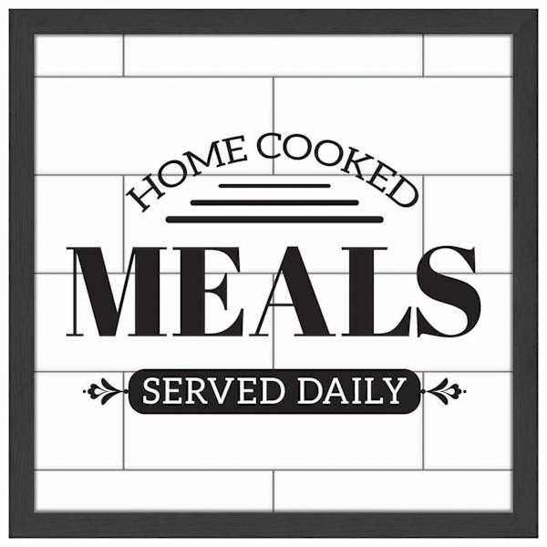 Home Cooked Meals Faux Tile Wall Decor, 16"