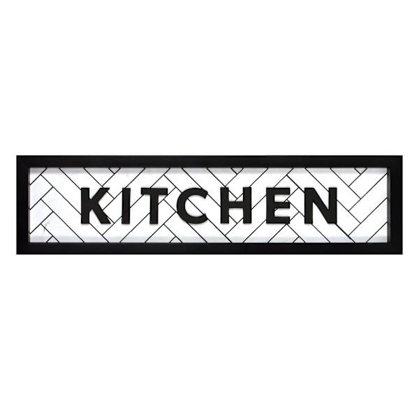 Framed Kitchen Wall Decor, 27x6