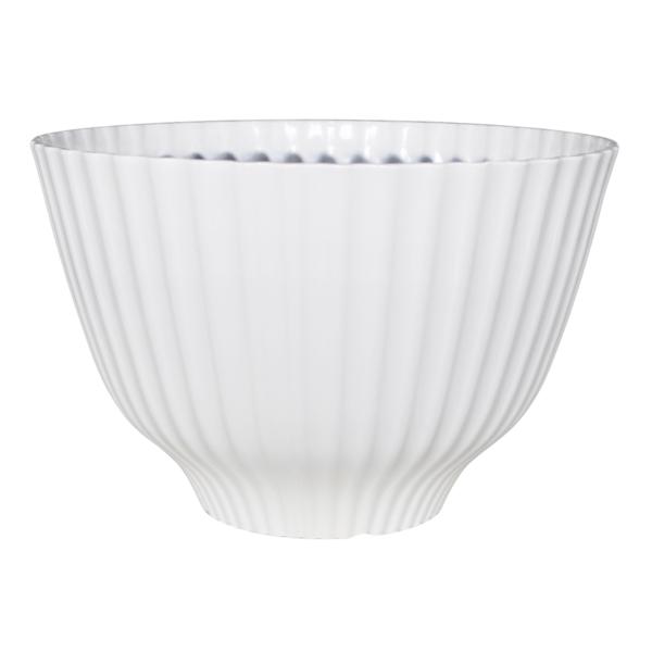 Providence White Serrated Outdoor Planter, 12"