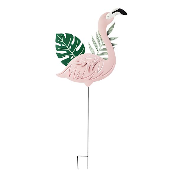 Providence Flamingo Metal Yard Stake, 36"