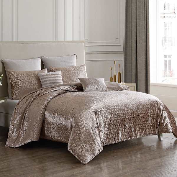 7-Piece Hina Neutral Comforter Set, Full/Queen
