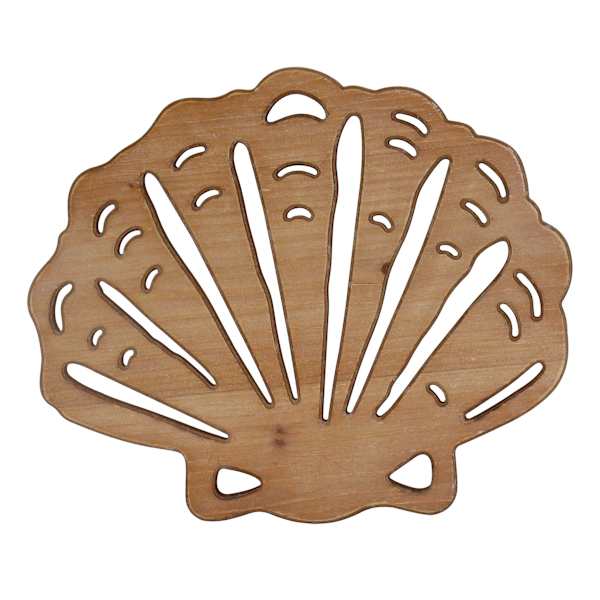 Ty Pennington Wooden Seashell Wall Decor, 9.8"