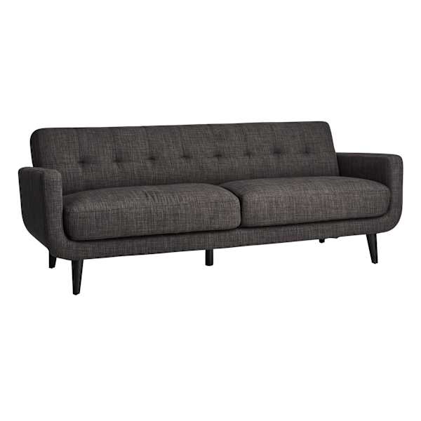 Crosby St. Hadley Tufted Back Sofa, Charcoal Grey
