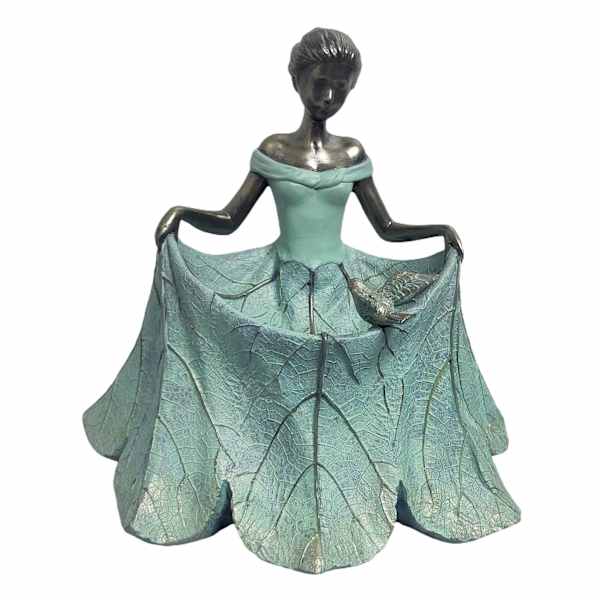 Girl in Green Dress Bird Feeder, 13.2"