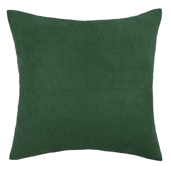 Emerald Green Torrey Faux Suede Throw Pillow, 24"